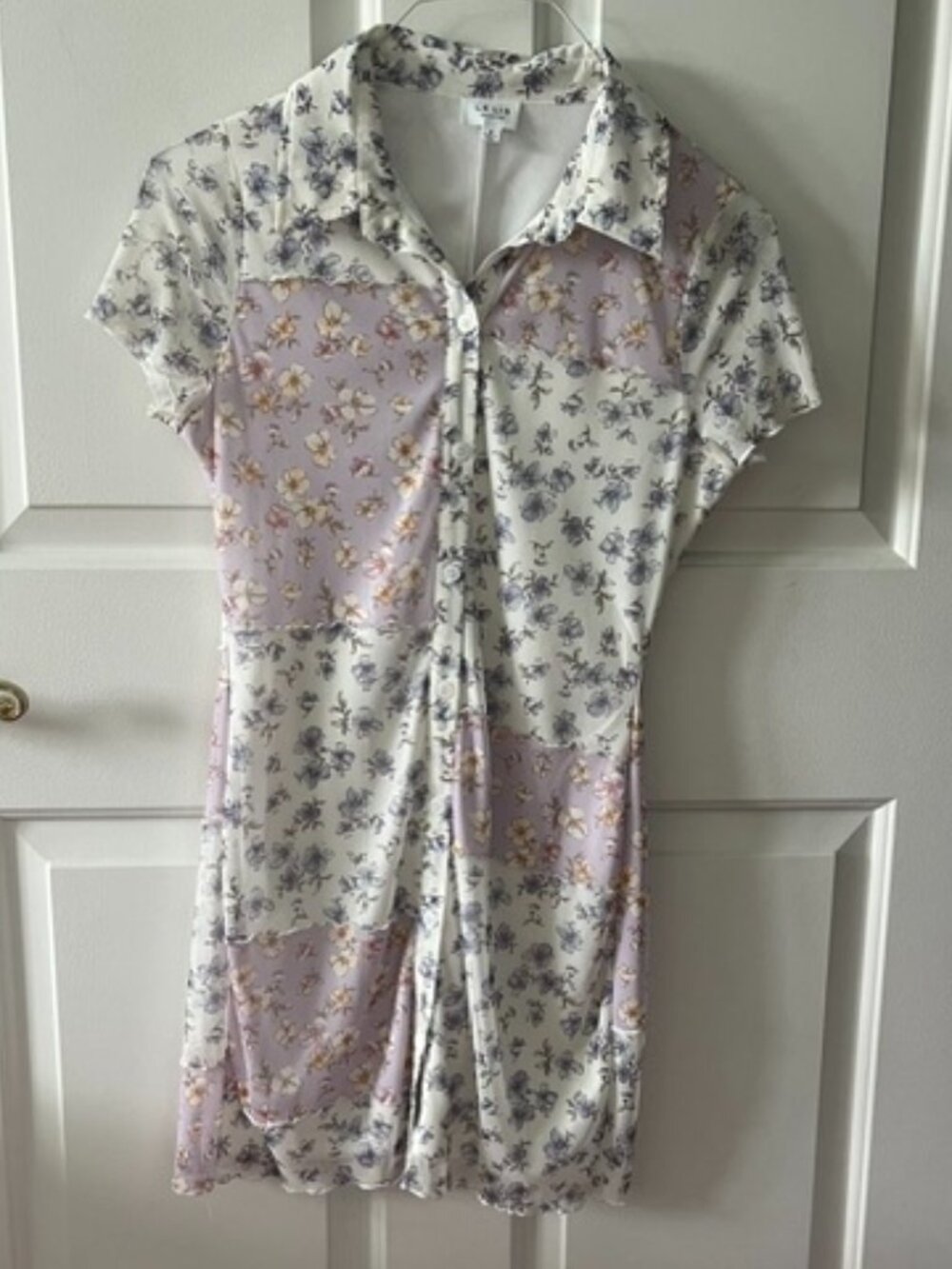 LE LIS PATCHWORK FLORAL DRESS